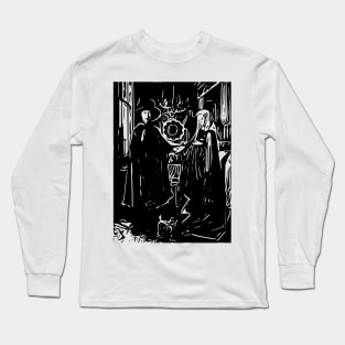 Van Eyck | Arnolfini Portrait | Line art Long Sleeve T-Shirt